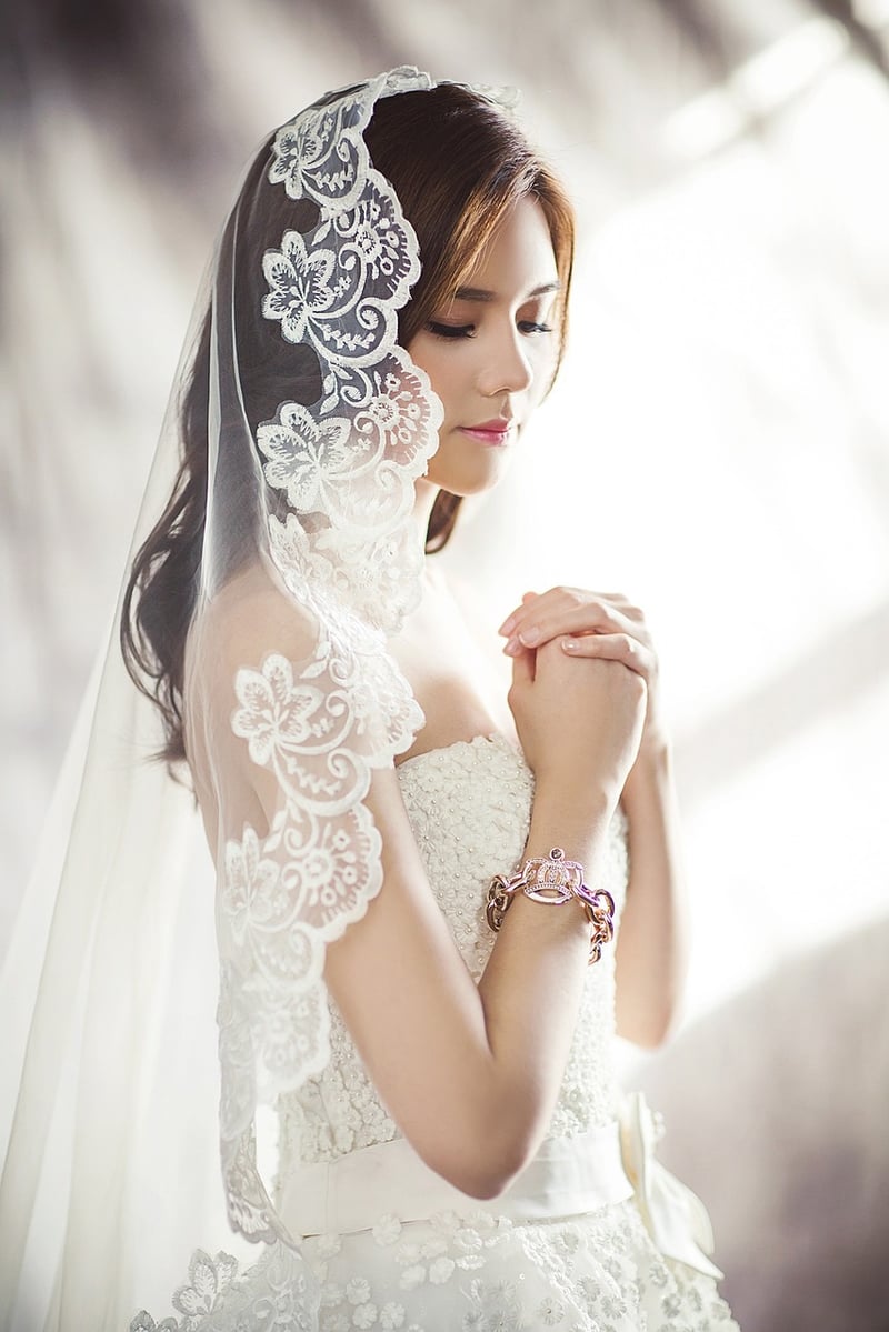 Bride in Fairy-Tale Wedding Gown